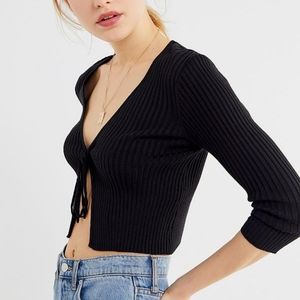 Laundry Metallic Tie Cardigan